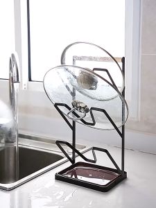 อุปกรณ์จัดเก็บฝาหม้อ ที่วางเขียง ที่วางฝาหม้อ ชั้นวางฝาหม้อ🍲