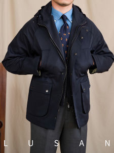 Áo Khoác Hooded Chống Thấm Nước Gió Ấm Áp Phong Cách Vintage