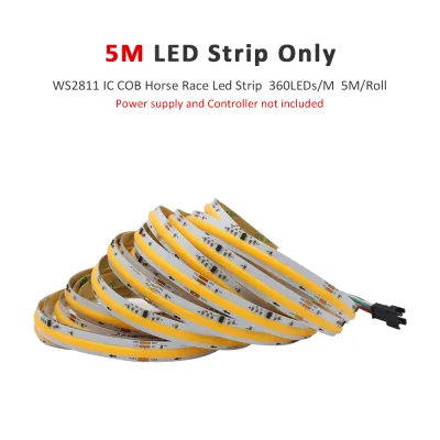 MJJC | 24V Horse Race Running Water Strip Light COB Flexible Ribbon 5M 10M 15M 20M Tape Lamp Work with Smart Switch Control Controller