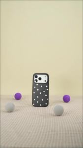 Casebang | Morandi Color Dots & Stars Design Removable Magnetic iPhone 18 Case