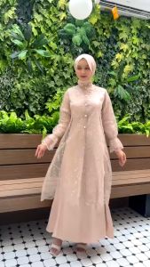 BEST SELLER - CLARAA DRESS BRUKAT INNER + OUTER FREE BELT!! BUSUI FRIENDLY DRESS KONDANGAN WANITA JUMBO DRESS BROKAT GAUN BRIDESMAID GAMIS TERBARU LEBARAN UKURAN M L XL XXL