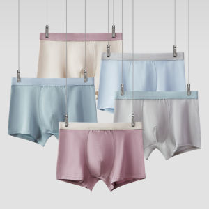 KUCHAR 1PC kapas remaja Boys Boxer seluar dalam kanak-kanak seluar dalam Panty untuk 10-20 tahun satu warna sukan pelajar remaja Boy Underpants