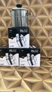 OIL POT SARINGAN MINYAK/TEMPAT WADAH SARINGAN MINYAK GORENG STAINLESS TEBAL BERKUALITAS
