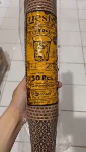 Gelas Kertas Tahan Panas Untuk Kopi Teh Disposable Cup Paper 8 oz Tebal Hot isi 50 pcs Tanpa Tutup Papper Kra Murah Tidak Mudah Rusak