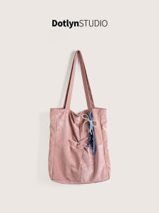 Dotlyn2025 Spring Summer New Casual Large Capacity Single Shoulder Bag Commuter Bag Women Pure Color Soft Tote Bag