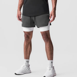 ASRV | Quần Short Thể Thao Nam 2 Trong 1 Chất Liệu Nén Nhanh Khô Lưng Trung Bình Dùng Cho Bóng Rổ Tập Gym Tập Thể Hình Chạy Bộ Tập Luyện Thể Thao.