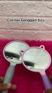 Gratis Semua - Kaca Makeup Genggam / Cermin Make Up / Beauty Mirror / Kaca Rias MakeUp / Kaca Gagang Bulat