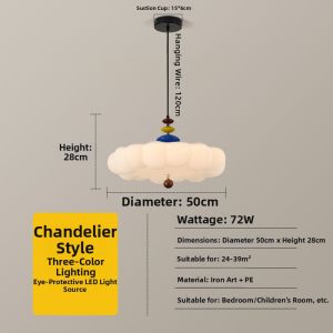 DGY | Creative Cream Colored Cloud Shape Ceiling Light