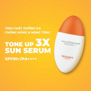 Tinh chất dưỡng da chống nắng & nâng tông SPF 50+/PA++++ - TENAMYD TONE UP 3X SUN SERUM SPF 50+/PA++++/ tuýp/ 55g