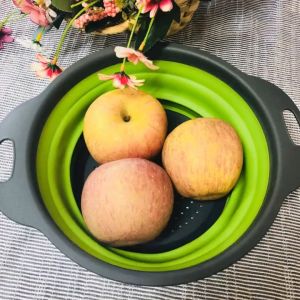 Keranjang saringan lipat diameter 24 CM untuk mencuci sayuran buah dll