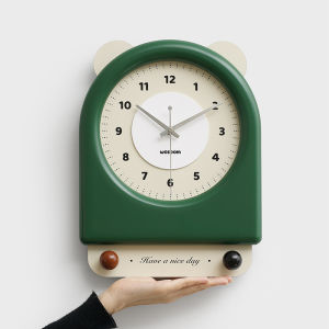 นาฬิกาขายดีติดผนังแบบนอร์ดิกห้องนั่งเล่นในบ้านเรียบง่ายและทันสมัย25x32.7cm ตกแต่งนาฬิกาวินเทจศิลปะแมว