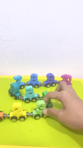 JoyToy Mainan Edukasi Kereta Api Magnet Angka Hewan 0-9/10 Bagian