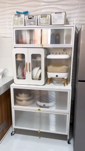 Steel Kitchen Storage Cabinet Organizer Cabinet For Kitchen Cupboard Microwave Stand With Wheel