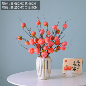 New Year Festive Artificial Chrysanthemum Decoration Living Room Decorative Oranges Simplicity Style Floral Arrangement Ornament