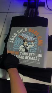 Kaos ADAB DULU BARU ILMU Baju Penjual Es Teh Gus Miftah Cattun Combed 30s Bisa Cod RajaKaos12