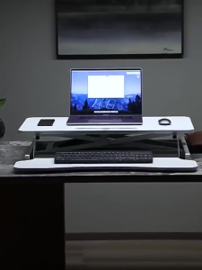 Nearra Stable 32" LIFT DESK 2-Layer Foldable Standing Crane Table With Keyboard Tray Laptop Workbench