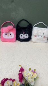 TAS SLINGBAG BULU LUCU ANAK PEREMPUAN SANRIO VIRAL KUROMI MY MELODY MYMELODY CINAMOROLL KARAKTER APT
