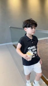 BE252 Bộ áo tanktop quần đùi kaki TOHEE quần áo cho bé trai đi chơi đi học du lịch mùa Hè