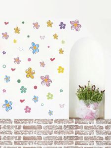 Dép Đi Trong Nhà PVC Chống Thấm Nước Hình Hoa Trang Trí Tường Phòng Khách Phòng Ngủ Trang Trí Nhà Chống Thấm Nước