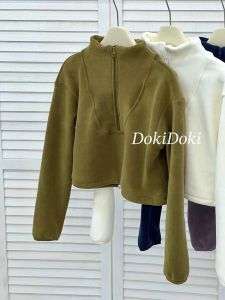 Warm Fleece Casual Jacket Womens Outdoor Wear Anti-Cold Running Sports Top Fitness Yoga Long Sleeve Clothing