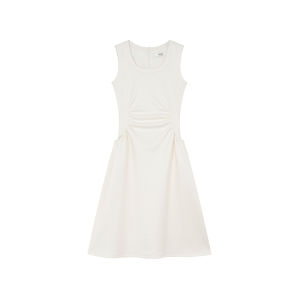 French Style Lazy Wear Sleeveless Slim Fit Dress