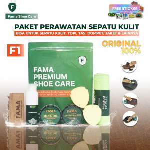 Fama Shoe Care - Paket Leather Care F1 - Sabun Sepatu Kulit - Semir Sepatu - Mink Oil - Leather Balsam - Shoes Cleaner - Shoe Cleaner