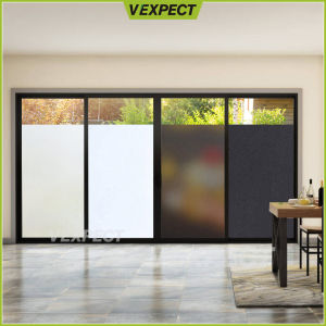 Window Tinted Sticker Film Privacy Frosted Total Blackout Sticker Room Darkening Tint Removable Opaque UV Protection Glass Cover Non-Adhesives Static Cling