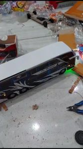 Miniatur bus bis Haryanto Double decker SDD + Lampu Telolet Basuri