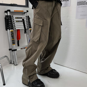 Roaringwild | Brown Loose Fit Cargo Trousers
