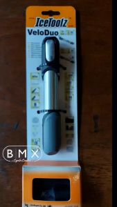 BMX Cycle Center Icetoolz Bike Hand Pump Telescopic Design Presta / Schrader / Dunlop Aluminum body up to 120 psi