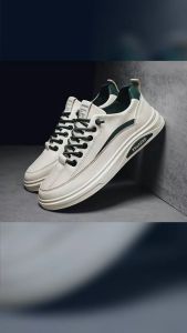 Giày Thể Thao Sneaker Nam Da Trắng Đế Cao Su Giày Chuẩn Phom Dáng Chuẩn Size G195