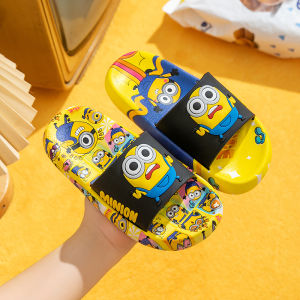 New Arrival Minions Kids Slippers Girl Summer Mens Indoor Home Bath Non-Slip Childrens Parent-Child Sandals