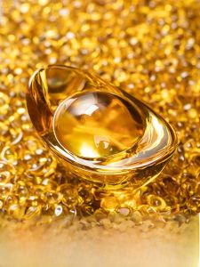 Yellow Crystal Treasure Bowl Small Fortune Attracting Decorative Ornaments Moving Gift Creative Home Decorations Vintage Style