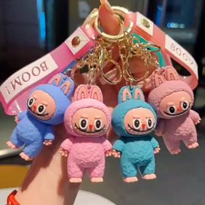 Gantungan Kunci Labubu Macaron Keychain Gantungan Tas Ransel Karakter Labubu The Monsters