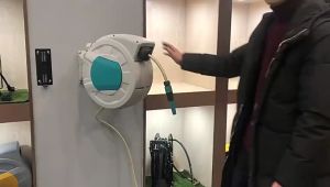 FUKUOKA 10 / 20 METER WALL MOUNTED AUTOMATIC REEL RETRACTABLE WATER HOSE REEL AUTO REWIND