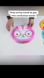 SHOWER CAP KARAKTER LUCU / TOPI MANDI ANTI AIR