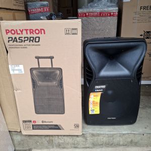 POLYTRON PAS PRO 15F5 SPEAKER MEETING PORTABLE BLUETOOTH 15INCH INCLUDE MIC WIRELESS 2 PCS