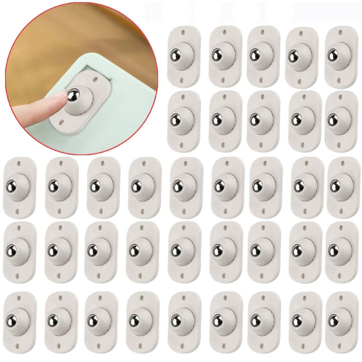HASTHIP Caster Wheels for Furniture and Appliances featuring 360° Swivel 200kg Capacity | 4pcs Self Adhesive Design