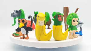 Tung Tung Tung Sahur Action Figure Mainan Budak Lelaki Patung Hiasan Kek Cake Topper Figurine 山海经玩具 Tralalero Tralala