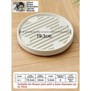 JIUQI | Breathable Moveable Flower Pot Tray with Wheels