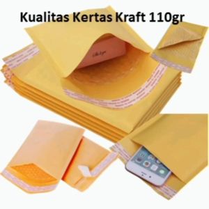 Amplop Packaging Kuning Coklat Bubble Wrap Packing Barang Anti air Ukuran 9x1511x1513x2317x2125x32