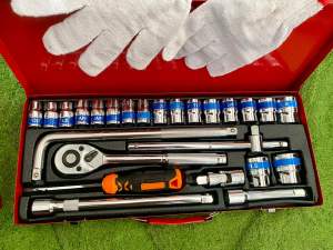 Bộ khẩu cần l . Bộ tuýp l trắng 26 chiếc mô-men xoắn 1/2 1006