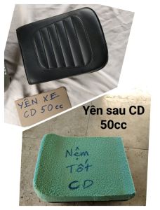 Yên xe CD [50cc] - Nệm nguyên khối form zin loại tốt