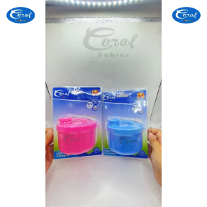 Coral Babies 3-Layer Milk Powder Container | Portable Baby Formula Dispenser & Storage Box for Travel and Feeding