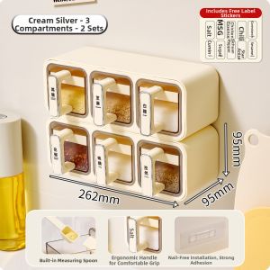 AIJIADA | Premium Multi-Compartment Wall-Mounted Seasoning Organizer
