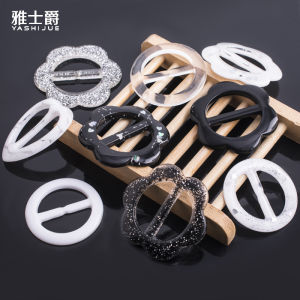 กระดุมตกแต่งสำหรับเสื้อเชิ้ตแขนสั้นแบบเรียบง่ายพร้อมเข็มขัดผ้าไหมรูปวงกลม กระดุมรัดชายเสื้อ ชุด DIY ตกแต่งบ้าน