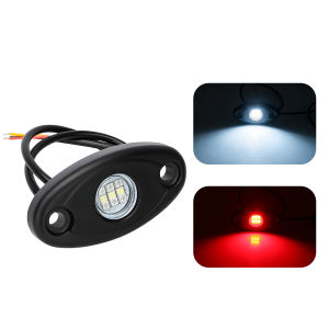KEVANLY | 1/2X LED Chassis Brake Lights LED Atmosphere Light Decorative Light for 4x4 Off-Road UTV SUV ATV Decorative Taillights White Red