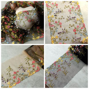Fresh Flower Mesh Embroidered Lace Accessories DIY Handmade Lace Fabric Doll Clothes Clothing Decorative Lace