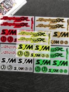 For SYM Symphony SR 125 125SR Reflective Motorcycle Stickers Moto Bike Scooter Side Body Head Fender Vinyl Accessories Decals
