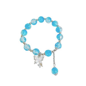 สร้อยข้อมือลูกปัดผีเสื้อแตกสร้อยข้อมือผู้หญิงเฉพาะสร้อยข้อมือลูกปัดคริสตัลเด็กเครื่องประดับอุปกรณ์เสริมอเนกประสงค์ฤดูร้อนแฟชั่น